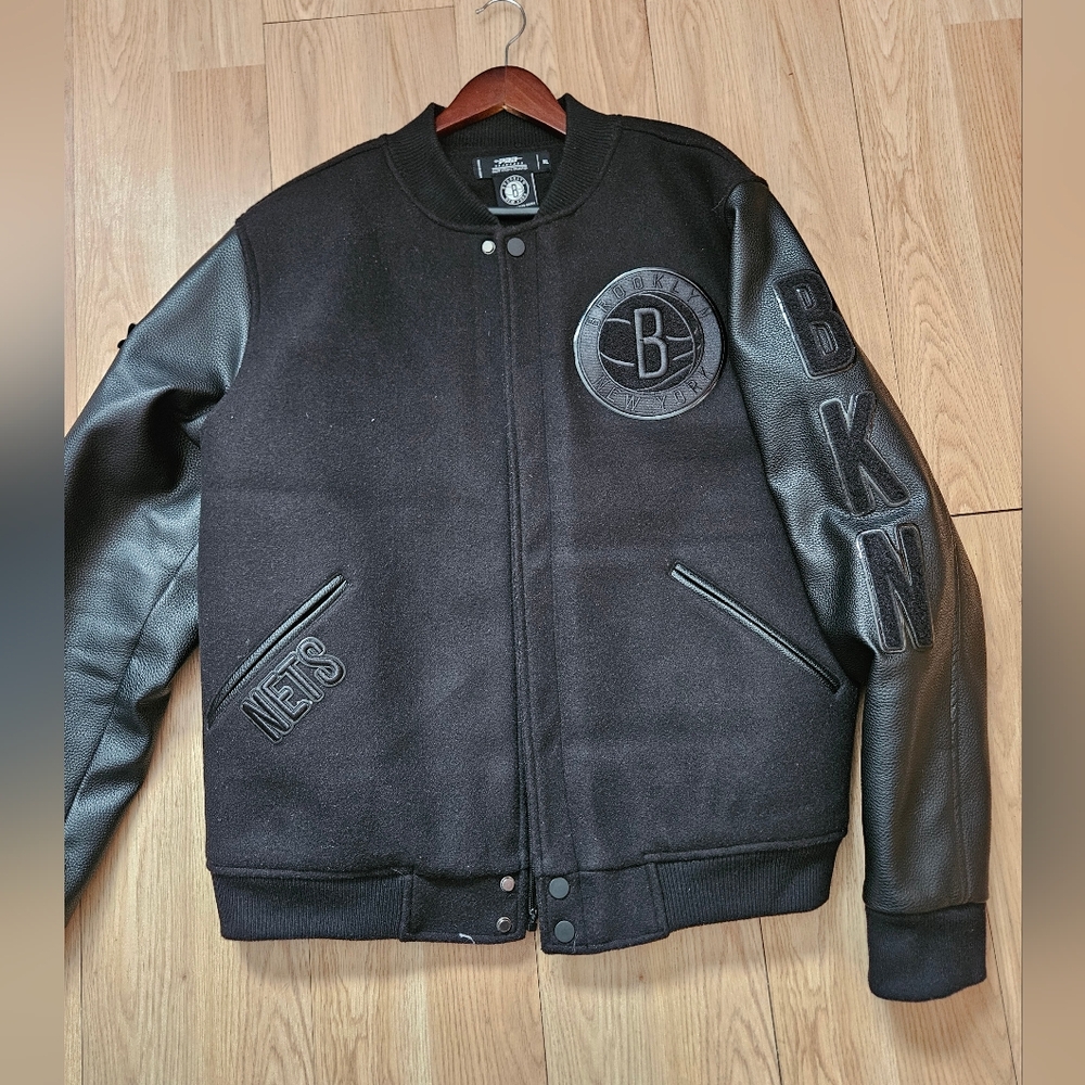 NBA Black Bomber Jacket with Varsity Style